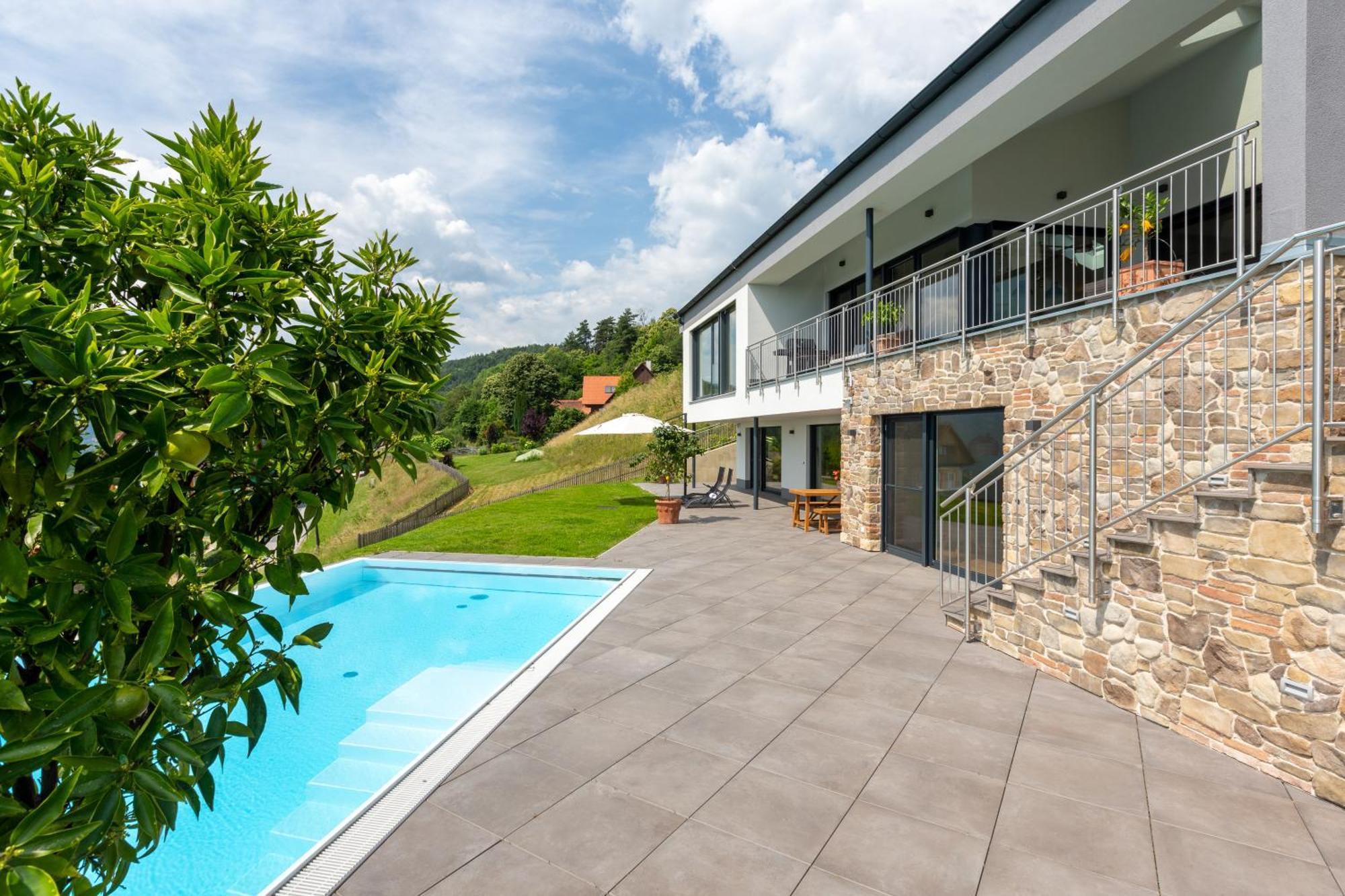 Greim15 --- Ganzes Ferienhaus Mit Fernsicht, Pool, Wellness Deutschlandsbergi járás Kültér fotó