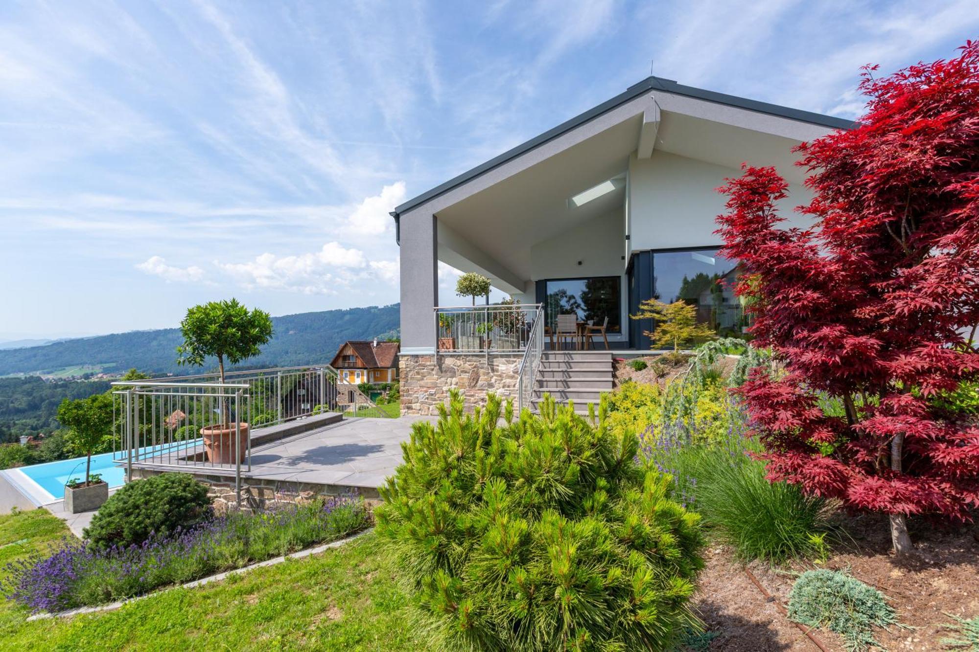 Greim15 --- Ganzes Ferienhaus Mit Fernsicht, Pool, Wellness Deutschlandsbergi járás Kültér fotó